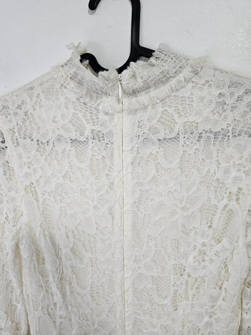 ALEXIS Sonia White Lace Mini Dress XS Fringe - Picture 8 of 10